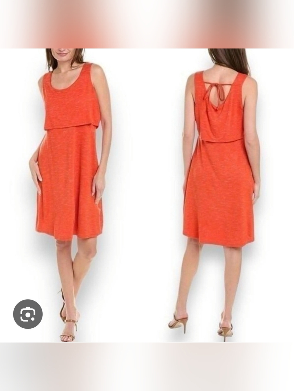 CAbi weekend dress orange large limited edition